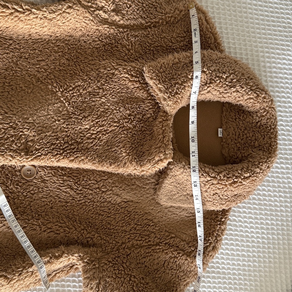Uniqlo Teddy Coat, Brown - Picture 7 of 7